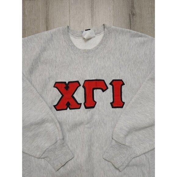 Vintage XRI Fraternity Sorority Sweatshirt 90s Mens XL Pullover - Picture 3 of 8